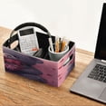 thumbnail image 4 of BZSMCE Shelf Baskets Cute Bear with Roses Pattern Storage Cube Bins 10.1*6.3*4.7in Set of 2, 4 of 5