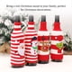 thumbnail image 4 of Kearding Cubierta de botella de vino Navidad Santa Claus Elk de comedor en casa Ropa de rayas tejidas elásticas Banda de champán Accesorios de Kits de decoración para fiestas Papá Noel NO1 Kearding HA068790-01, 4 of 6