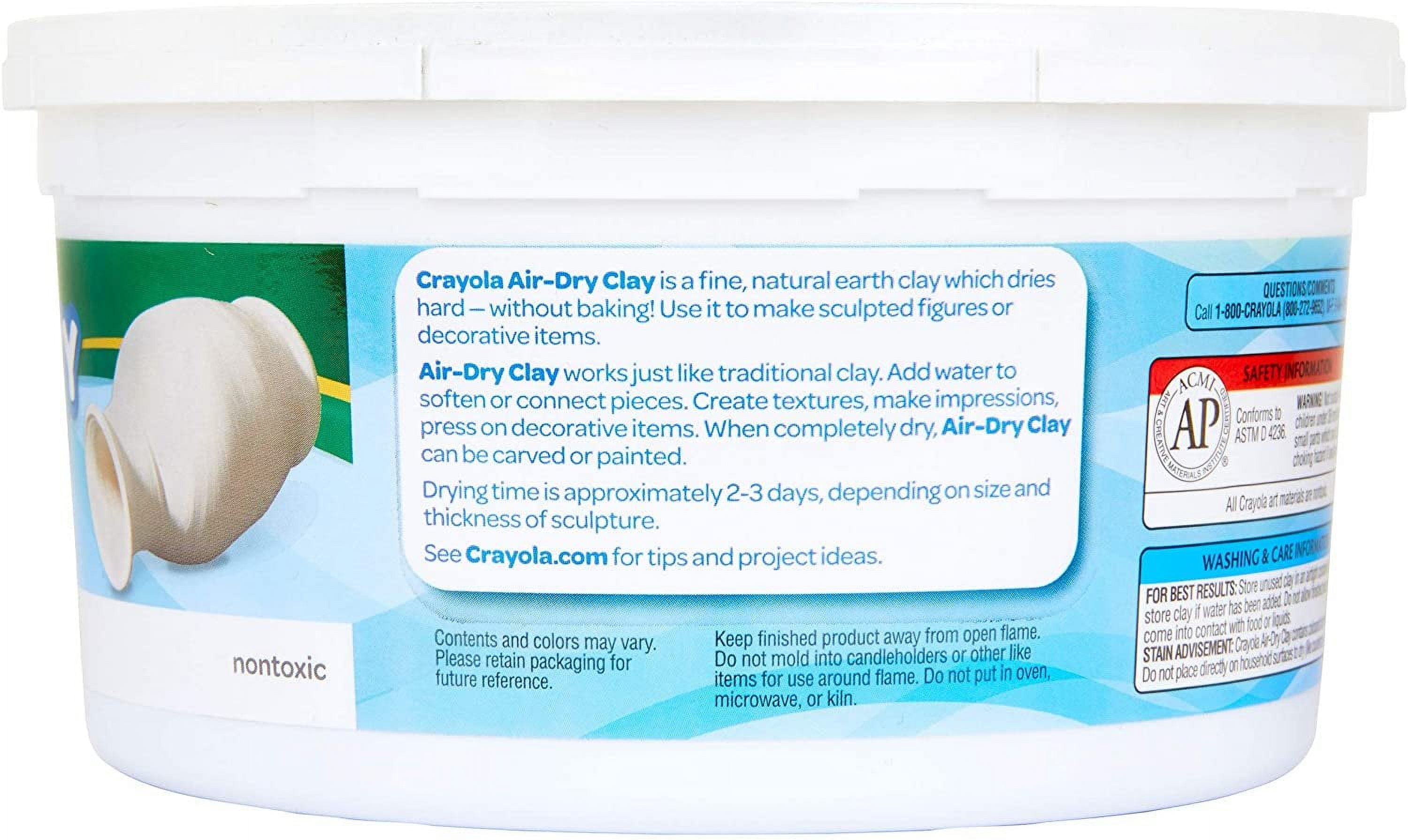 Crayola Air Dry Clay, Red, 2.5 lb. Resealable Bucket, Modeling Clay  Alternative for Kids 