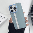 thumbnail image 1 of Funda de fibra de carbono con relieve 3D ultrafina para iPhone 15 Pro Max 14 13, cubierta de protección total, función antiarañazos incorporada, 1 of 4