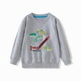 thumbnail image 2 of CHEEREAM Toddler Kids Boy Cotton Crewneck Long Sleeve Sweatshirt Truck Print Pullover Tops Clothing 1-7 Years, 2 of 4