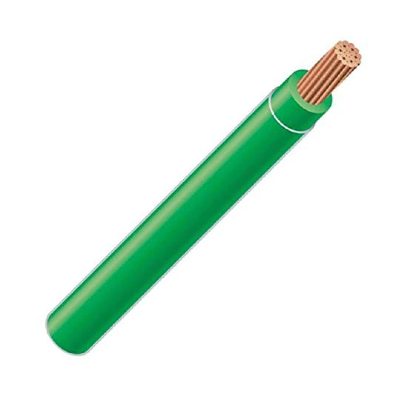 6 AWG 19-Stranded THHN Green Copper Building Wire (50Ft Cut)