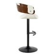 thumbnail image 5 of Elisa Adjustable Bar Stool, Chrome Bar Stools, Bar Chairs, Swivel Bar Stools, Bar Stools Set of 2, Black Bar Stools, Bar Stools for Kitchen Counter (Cream, Walnut Wood), 5 of 6
