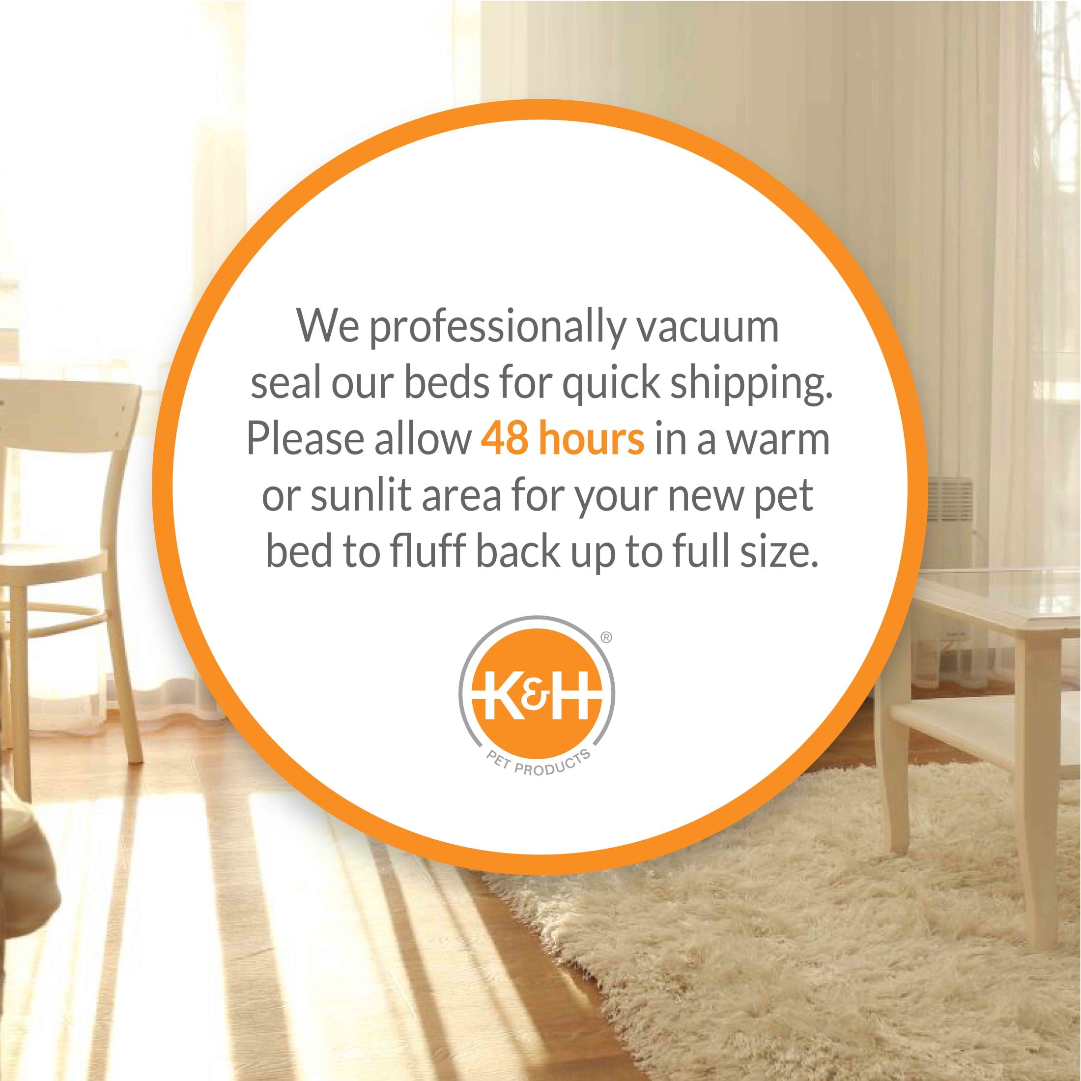 K&H Pet Products Superior Orthopedic Indoor/Outdoor Bed Gray/Paw Small 27 X 36 X 4 Inches