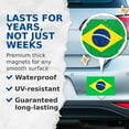 thumbnail image 4 of (2 Pack) Brazil World Flag Magnets - Brazilian Pride - 5" On Longest Side - Premium Magnet - Choose from Over 200 Countries - for Cars, Refrigerators, Toolboxes, Lockers- Made in USA - MAG0833, 4 of 7