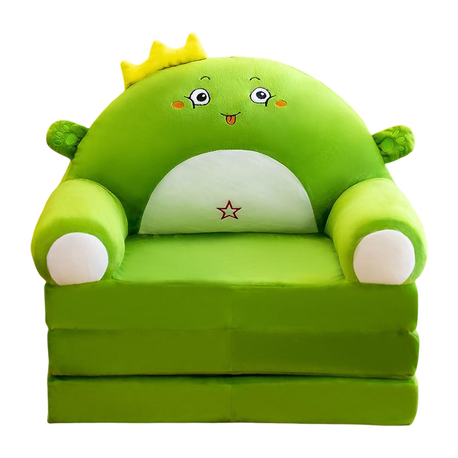 Canapé Lit Enfant Convertible 2 En 1 – Design Dinosaure Brillant Dans Le Noir, Pour Chambre, Salon Ou Coin Lecture