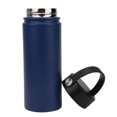 thumbnail image 1 of Taza de vacío de doble capa de acero inoxidable 304, taza de café con mango de vidrio para agua al aire libre, color azul esmerilado, 500ml, 1 of 10