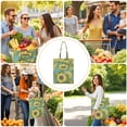 thumbnail image 2 of Retro Sunflower Graphic Foldable Tote - Eco-Friendly & Washable Reusable Shopping Bag for Everyday Use, 2 of 5