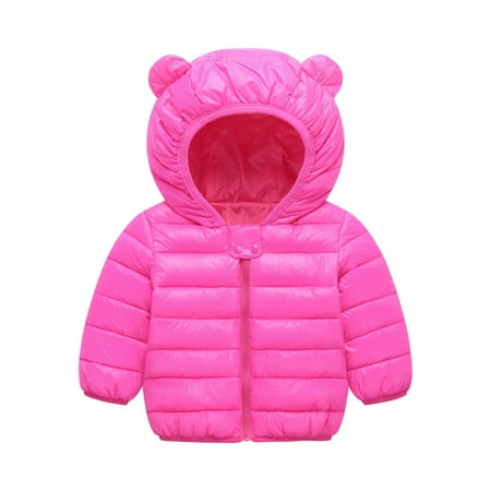 

Tarmeek Winter Down Coats for Kids Baby Boys Girls Light Puffer Padded Jacket Bear Hoods Infant Outerwear Inner Winter Coat