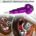 thumbnail image 2 of 10mm Motorcycle Slider Frame Aluminum Alloy Wheel Fairing Protection Crash Pad Protector Guard 56mm 138mm Bolt Purple 1 Set, 2 of 7