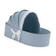 thumbnail image 4 of balikha Baby Shower Box Flower Box Cradle Floral Basket Birthday Gift Box Decorative Ornaments Romantic Contatiner Flower Arrangement Blue, 4 of 9