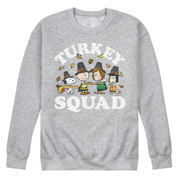 Peanuts - Turkey Squad - Men's Crew Neck Fleece Pullover