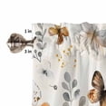 thumbnail image 5 of Tier Curtains 45 Inches Long, Retro Spring Floral Window Treatment Curtain Drapes, Brown Butterfly Botanical Window Half Privacy Curtains for Bedroom Bathroom, 42"x45", 2 Panels, 5 of 7