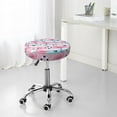 thumbnail image 7 of Kll Pink Striped Flamingo Round Bar Chair Cushion Cover 14 Inch,Bar Stool Protector With Elastic, Soft Washable, 7 of 7