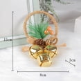 thumbnail image 2 of Bells Bow Ornament Novedad Artesanía Decoraciones navideñas para fiestas 3 de oro perfecl Colgante con lazo de campanas, 2 of 8