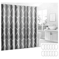 thumbnail image 2 of Cortina De Baño Impermeable Y De Secado Rápido, Color GRIS, 2 of 5