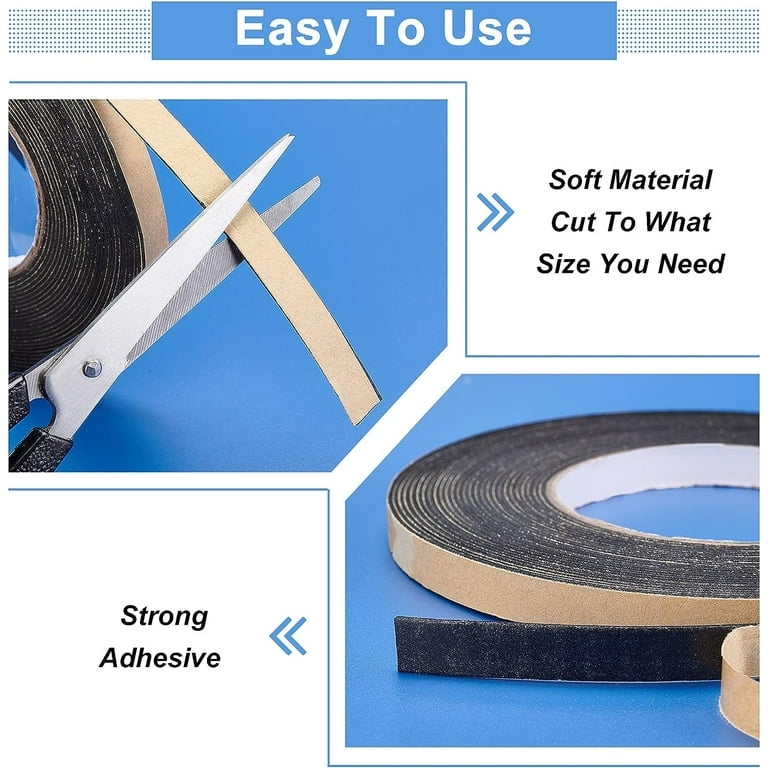 1x1.1mm Single-Sided Adhesive EVA Seal High Density Foam Strip for Doors  and Windows Insulation 