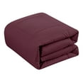 thumbnail image 3 of Goose Down Alternative Microfiber Quilted Solid Comforter - Twin/Burgundy, 3 of 6