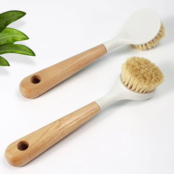 Clearance Items!Ymkly Kitchen Tools,Cleaning Brush,Natural Sisal Kitchen Cleaning Brush Pot Scrub Brush With Long Wooden Handle,Cleaning Products