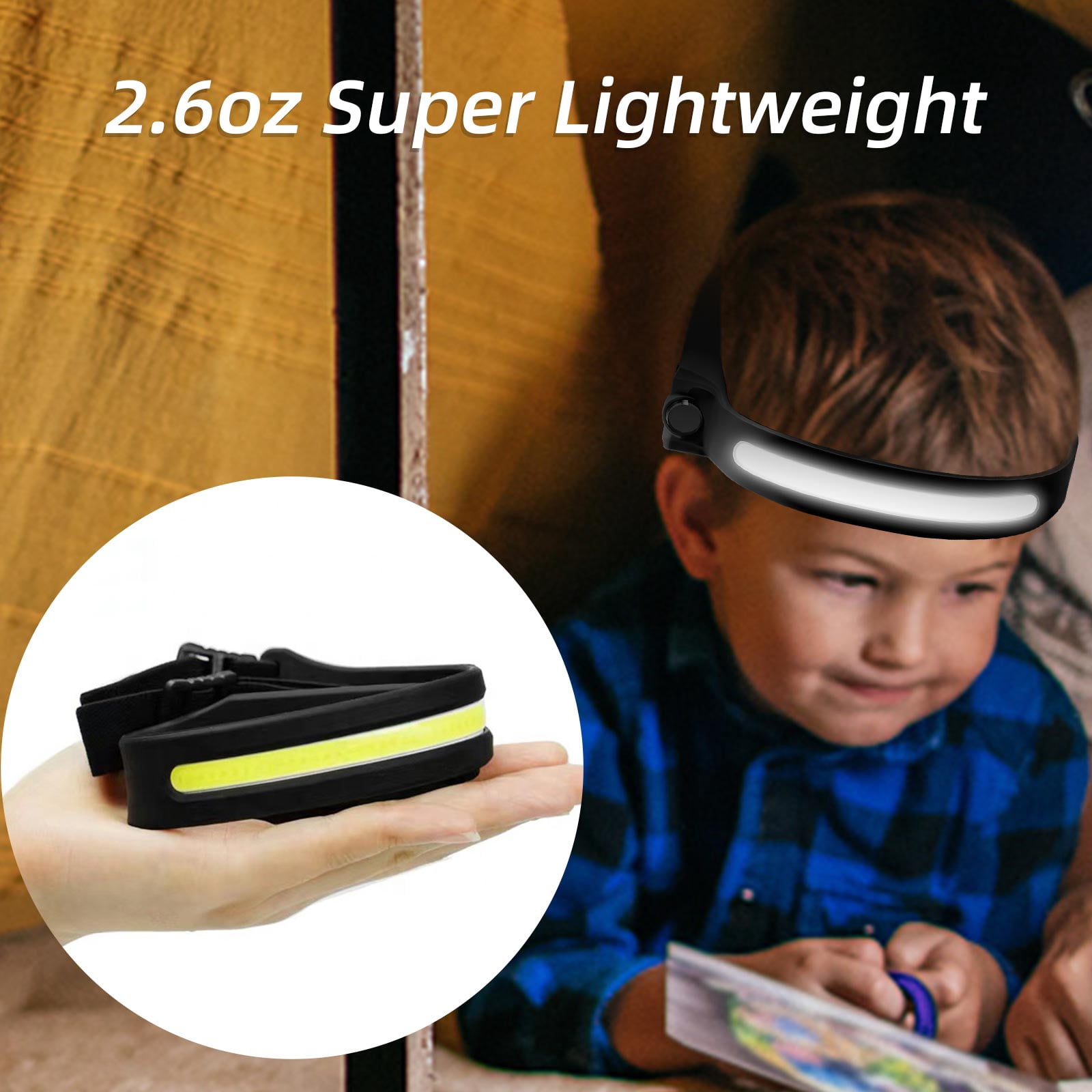 Headlamp Flashlight, 5 Modes Motion Sensor Rechargeable Headlight for Adults & Kids, 230° Wide Beam 350 High Lumens Bright IPX4 Head Lamp 10 Pack