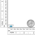 thumbnail image 4 of Gem Stone King 10K White Gold Swiss Blue Topaz and Sky Blue Aquamarine 3 Stone Engagement Ring for Women (1.14 Cttw, Gemstone November Birthstone, Princess Center 5MM, Trillion 3.5MM, Size 7), 4 of 5