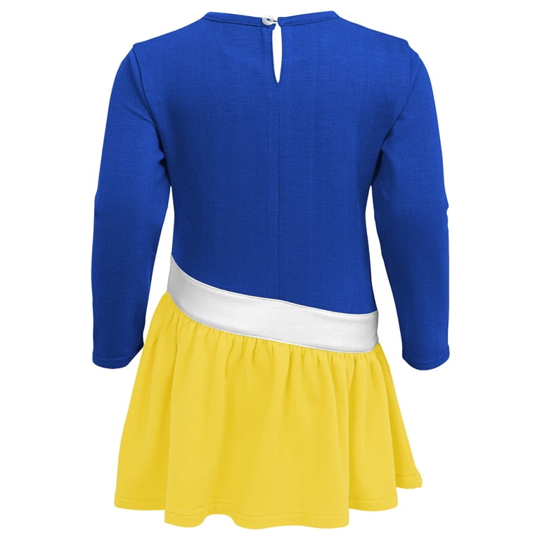 rams jersey dress Girls Infant Royal/Gold Los Angeles Rams Heart to Heart Jersey Dress