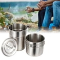 thumbnail image 2 of Sonducket 2 uds. De utensilios de cocina para acampar, juego de cocina para exteriores de acero inoxidable, ollas para acampar, taza para Kits de desorden para acampar, 2 of 6
