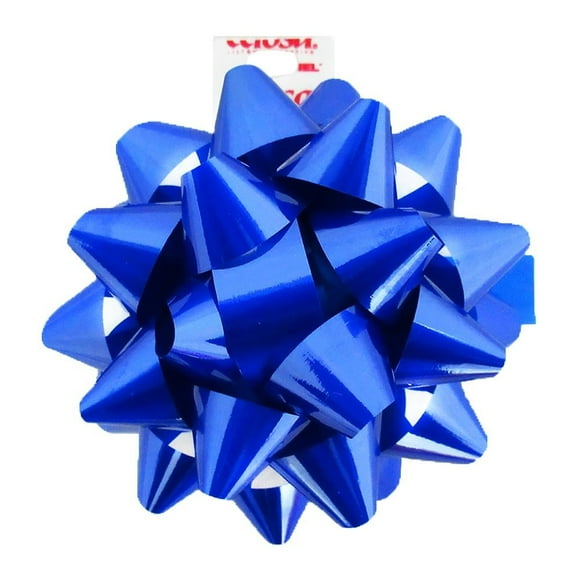 Moño para regalo Janel kristal estrella jumbo azul 1 pza