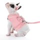 thumbnail image 5 of Conjunto de arnés y correa de lujo con lazo de diamantes de imitación para perros, chaleco de piel sintética cálido para mascotas para el invierno, ropa elegante para cachorros de perros pequeños., 5 of 5