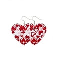 thumbnail image 1 of HOARBOEG Boucles d'Oreilles pour Femmes Boucles d'Oreilles de la Saint-Valentin Cœur Amour Lèvres Rouges Boucles d'Oreilles Imprimées Double Face, 1 of 1