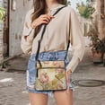 thumbnail image 5 of Kuiaobaty Daisy Dragonfly Print Crossbody Bag for Women, Lightweight Portable Leather Shoulder Purse Crossbody with Adjustable Strap, Waterproof Sling Bag for Travel, Beige, 5 of 7