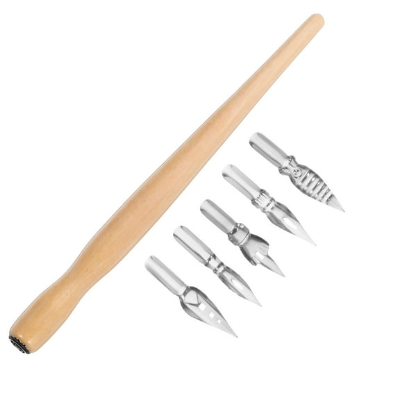 VERDANVERSE Lettering Pens Dip Pen Natural Wood 1 Set