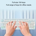 thumbnail image 3 of Gaming Keyboard, 104 Keys Battery Powered 1600 DPI Cordless Computer Keyboard and Mouse Combo, Auto Sleep Gaming Keyboard and Mouse Set for  for OS X, 3 of 8