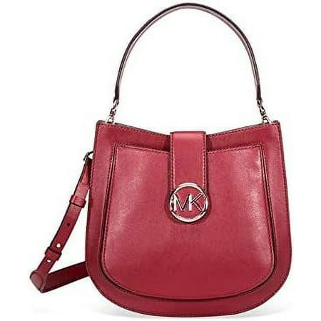 MICHAEL KORS Lillie Medium Leather Shoulder Bag - Maroon