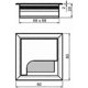thumbnail image 2 of Pasacables de escritorio de 80 x 80 mm para mesa de escritorio, muebles para el hogar, cable cuadrado de aluminio anodizado negro, 2 unidades, 2 of 5