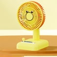 thumbnail image 7 of YiJuHui USB Rechargeable Desktop Mini Fan, Portable Small Fan with LED Light, Quiet 3-Speed Personal Fan for Office Desk Dorm Home Travel, Foldable Handheld & Neck Hanging, Cooling Fan, 7 of 7