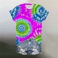 thumbnail image 6 of Viluyesy Womens Short Sleeve T Shirts Crew Neck Casual Loose Fit Tie Dye Print Summer Tops Purple Size XL, 6 of 6