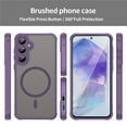 thumbnail image 2 of YEYKX Magnetic for Samsung Galaxy A55 5G Case [Compatible with MagSafe] [Military Grade Drop Protection] Translucent Matte Shockproof Phone Case,Purple, 2 of 8