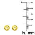 thumbnail image 3 of 14k Yellow Gold Cubic Zirconia 5-mm Birthstone Screwback Earring Studs-November, 3 of 5
