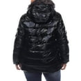 thumbnail image 3 of White Mark Women's Plus Size Metallic Hooded Puffer Coat, 3 of 6