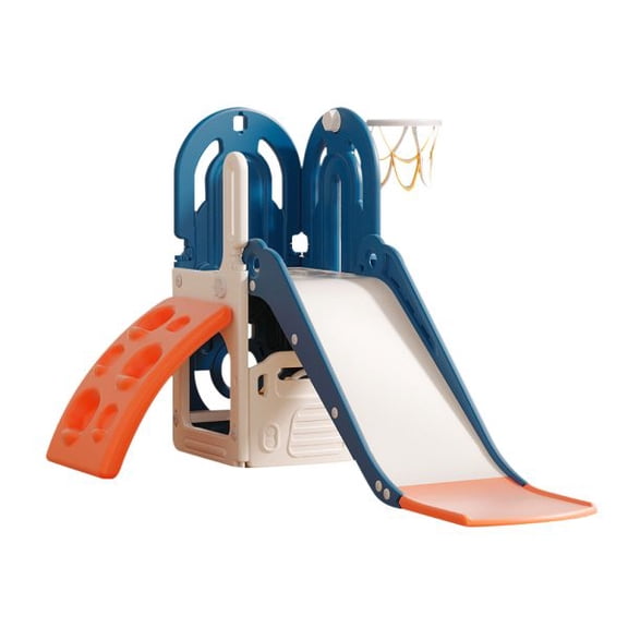 Resbaladilla Infantil KIDDO con Canasta y Escaladora Azul 3 en 1