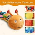 thumbnail image 2 of Baby Musical Worm Soft Plush Infant Toy for Newborn, Activity Sensory Crinkle Rattle Multiple Textures Stuffed Animals Toy for Tummy Time 0-3-6-12 Months Old Girl Boy Gifts, Cute Caterpillar, 2 of 7