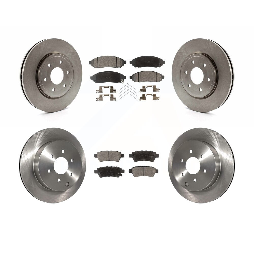 Front Rear Disc Brake Rotors And Ceramic Pads Kit For Nissan Pathfinder