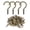 Bronze, variant on Screw Hooks, 1-1/4 Inch Metal Screw in Cup Hooks, 50 Pcs | Twist in Thread Hooks, Heavy Duty, Outdoor Indoor Daily Use