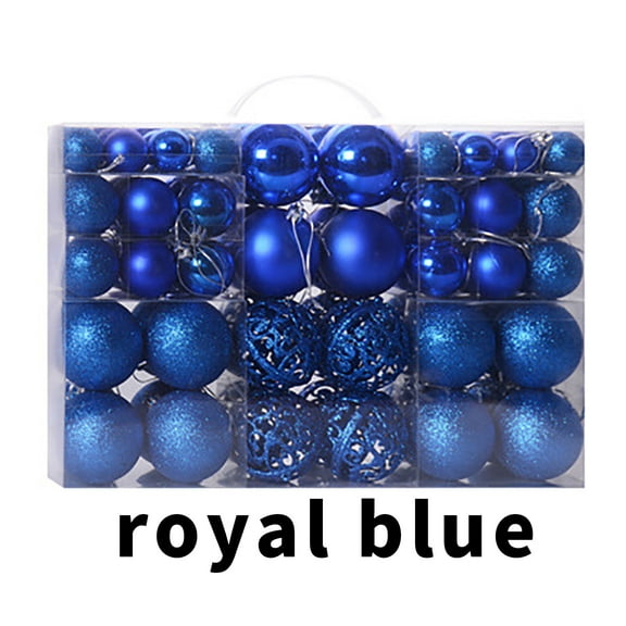Holiday Discounts Bigersell Christmas Tree Ball Pendant Set New 100PC Christmas Ball Ornaments Shatterproof Balls for Christmas Tree Decoration Blue