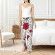 thumbnail image 4 of Balery Leaves And Anemone Pantalones de pijama para mujer, pijamas ultraligeros, pantalones de estar por casa-Medium, 4 of 6