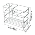 thumbnail image 3 of Metal Wire Toothbrush Holder, Multi-slot Oral Care Organizer, Countertop Bathroom Storage for Vanity, Home Washroom Accessories, Topliu, 3 of 6