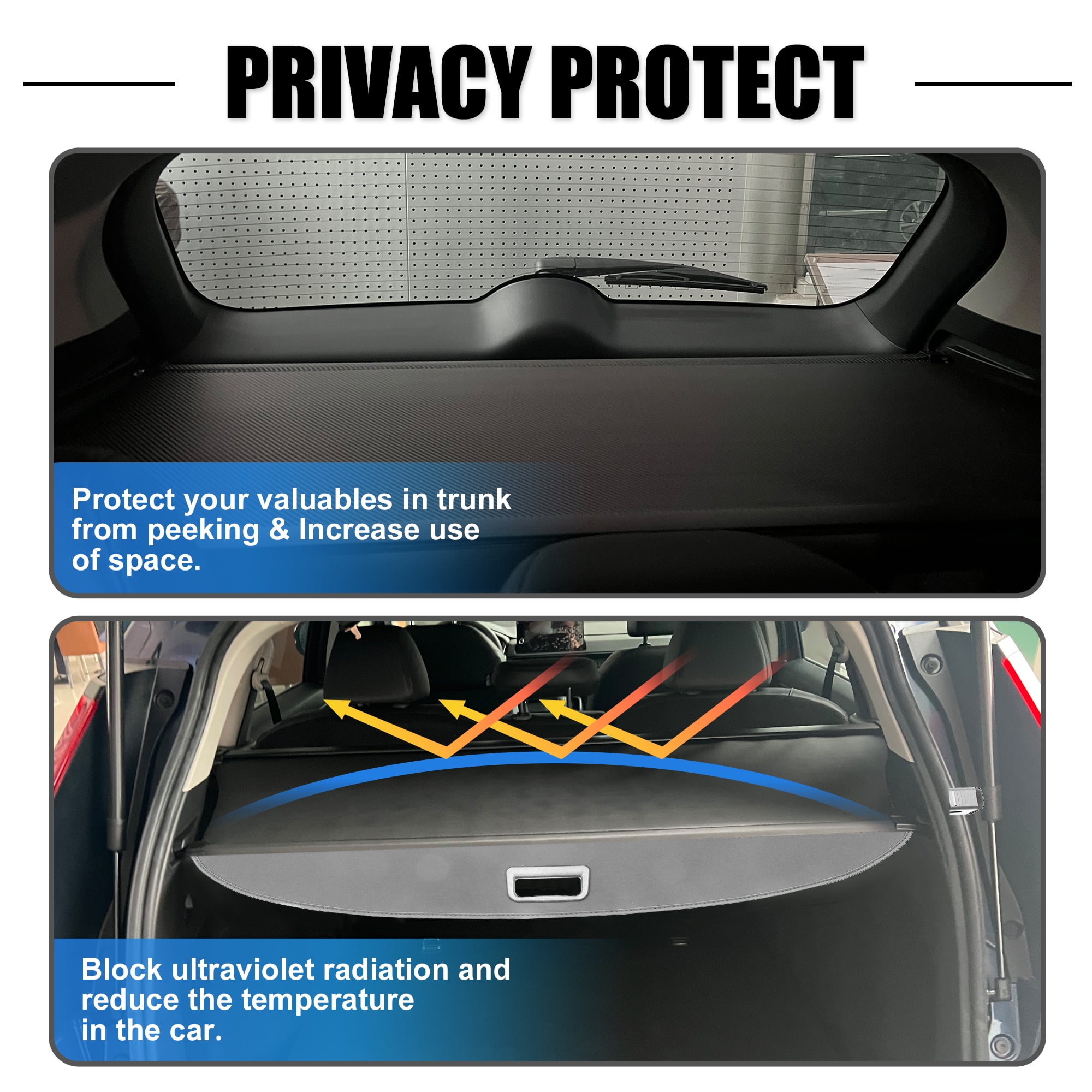 Unique Bargains Retractable Cargo Cover for BMW X3 2018-2023 Privacy Cover - Pack of 1