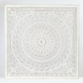 thumbnail image 6 of Square Decorative Carved Floral-Patterned MDF Wall Panel in White, 6 of 6