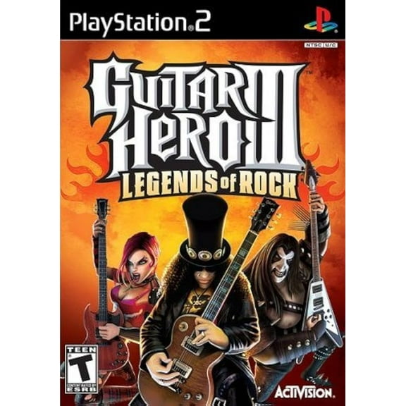 Restored Guitar Hero III: Legends of Rock Sony PlayStation 2 PS2 2007 (Refurbished)